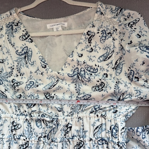 Lucky Brand White and Blue Midi Dress - Picture 5 of 7